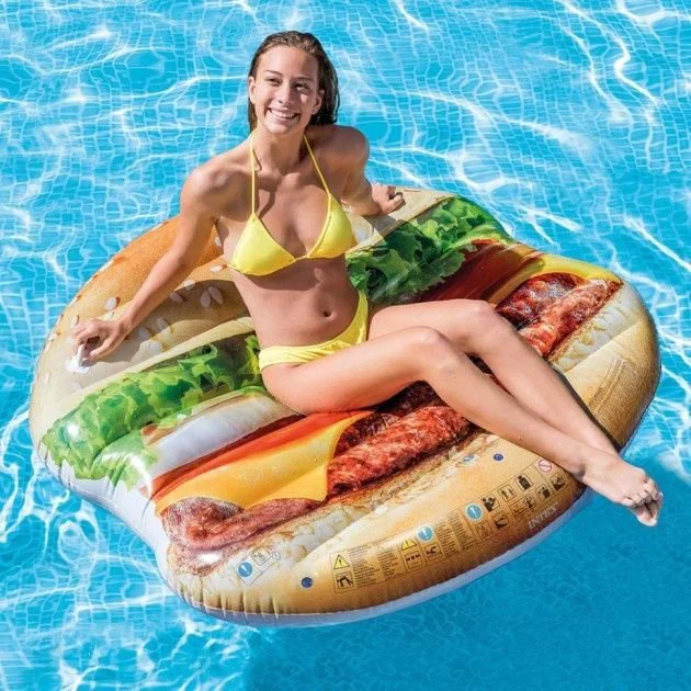 Pluta gonflabil Intex Hamburger, 135x127x23 cm foto