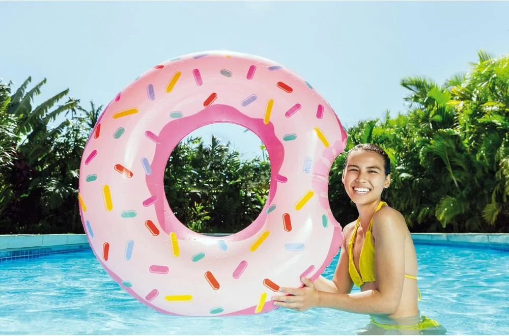 Cerc gonflabil Intex Donut (9+ ani), 107x99 cm foto