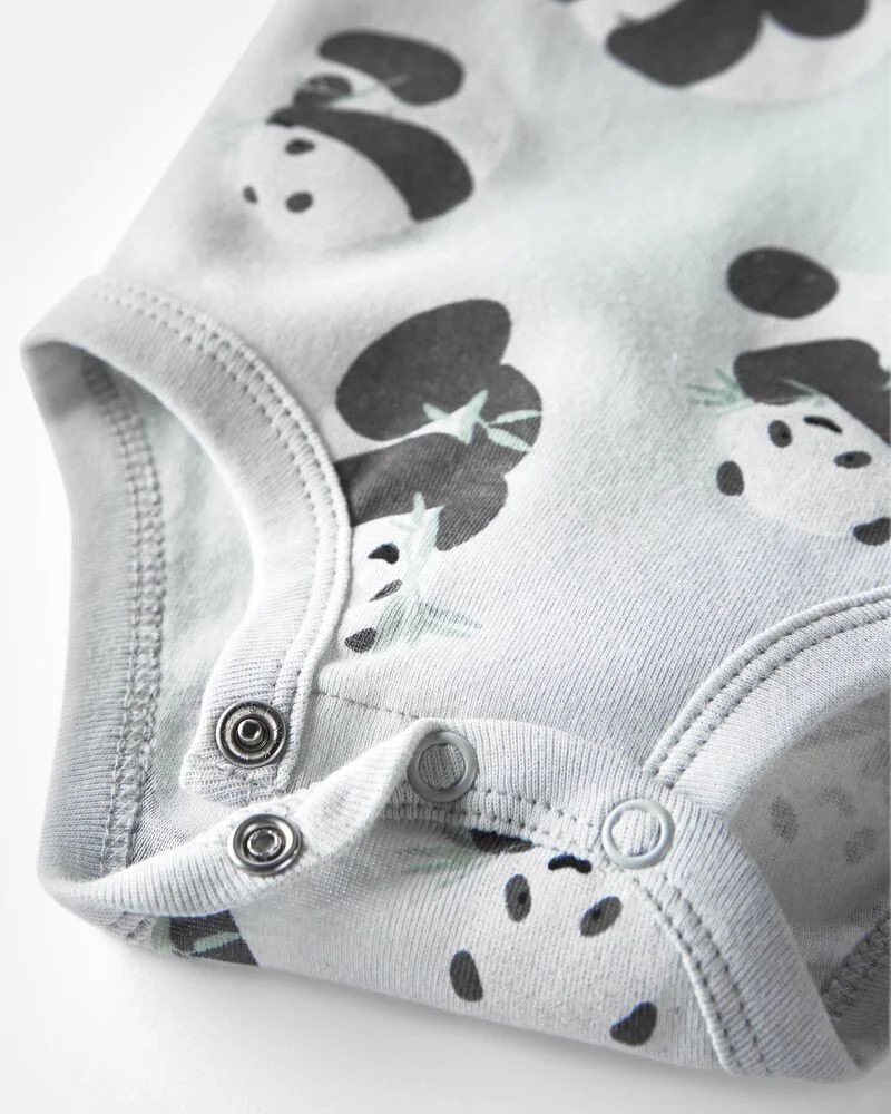 Carter's Set 3 piese body Panda 100% Bumbac Organic foto