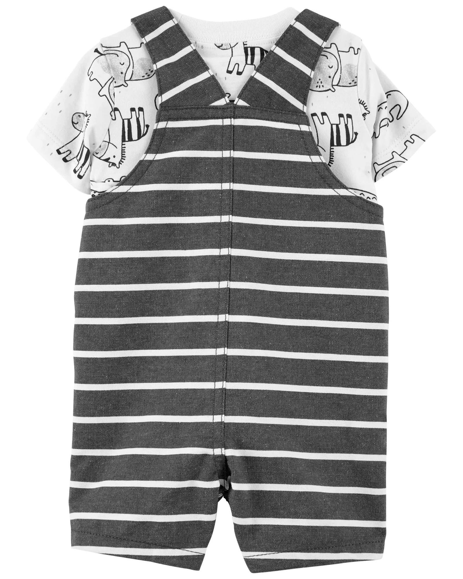 Carter's Set 2 piese Tricou si salopeta Animale foto