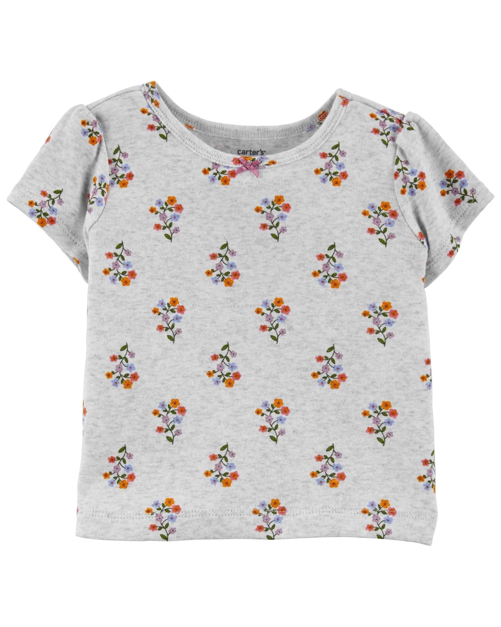 Carter's Set 2 piese Tricou si salopeta tip body Flori foto
