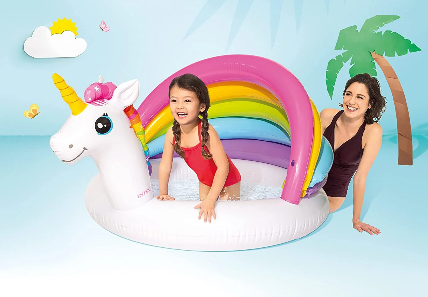 Bazin gonflabil Intex Unicorn 127x102x69cm (1-3ani) foto