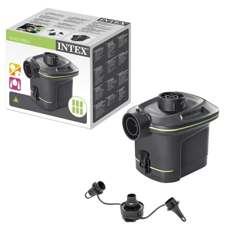 Насос электрический на батарейках (6шт.) Intex Quick-Fill  420л/м, 3 насадки