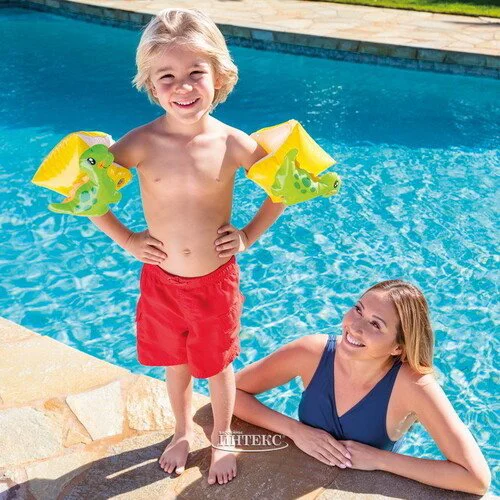 Надувные нарукавники Intex Динозавр (3-6 лет), 23х15 см foto