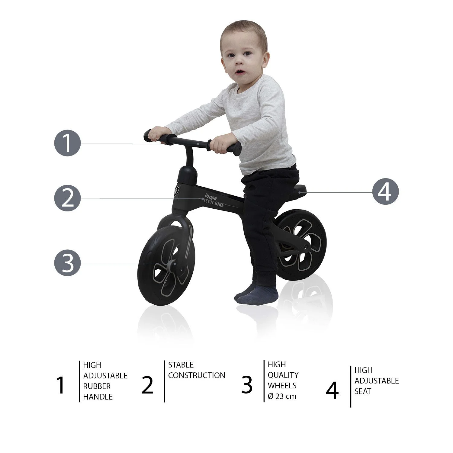Bicicleta ZOPA Tech Bike Black foto