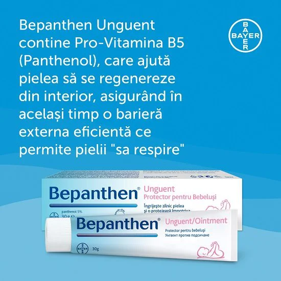 Unguent protector pentru bebelusi Bepanthen, 30 g foto