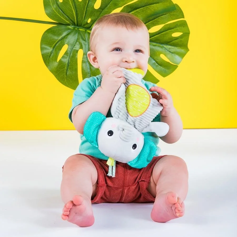 Jucarie de dentitie din plus Bright Starts Elefant foto