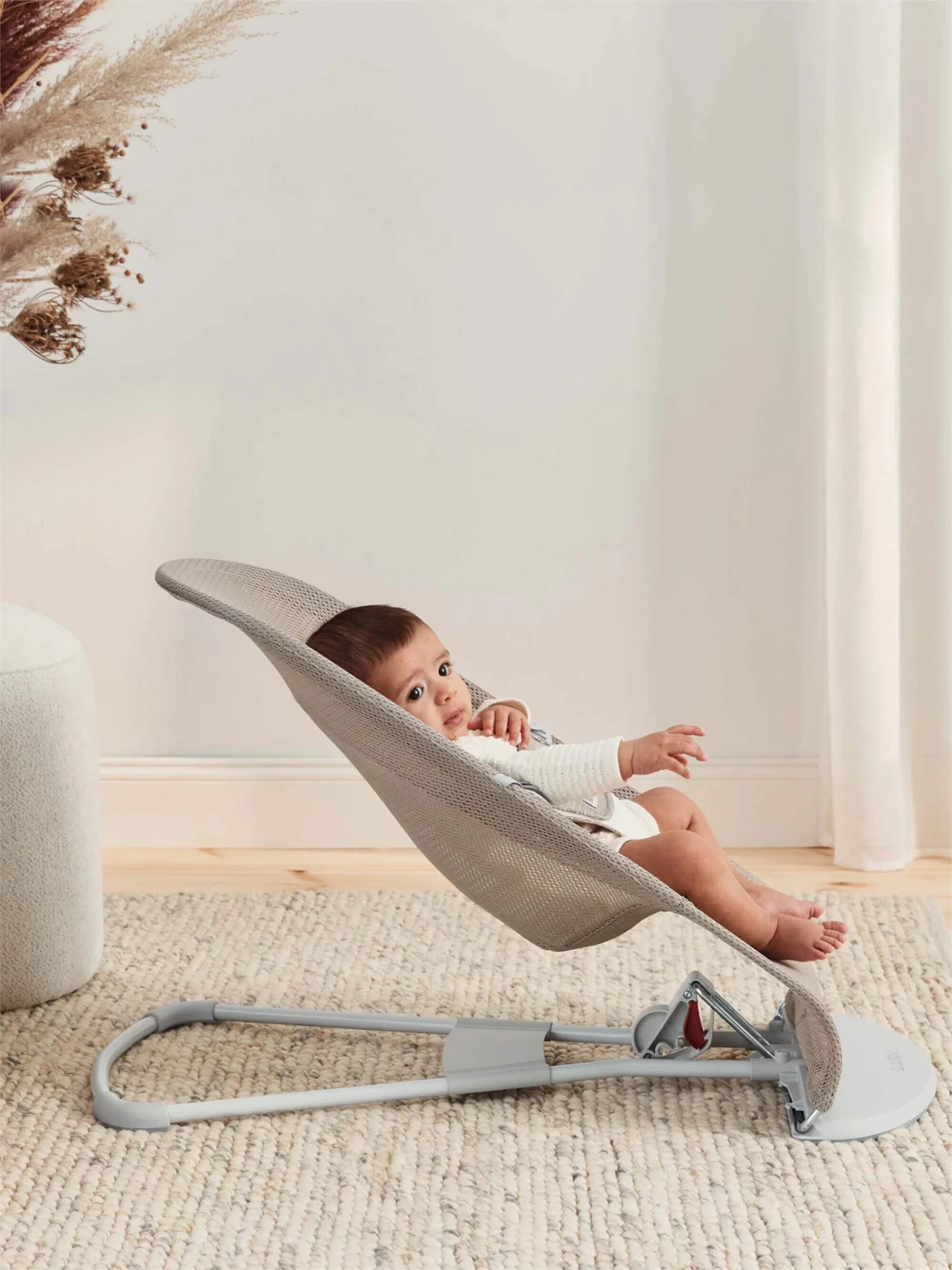 Balansoar BabyBjorn Balance Soft Grey Beige/White, Mesh
