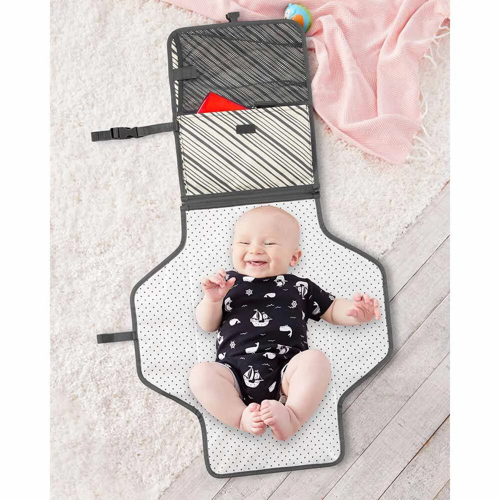 Statie de schimbat Skip Hop Pronto Signature Graphite Stripe foto