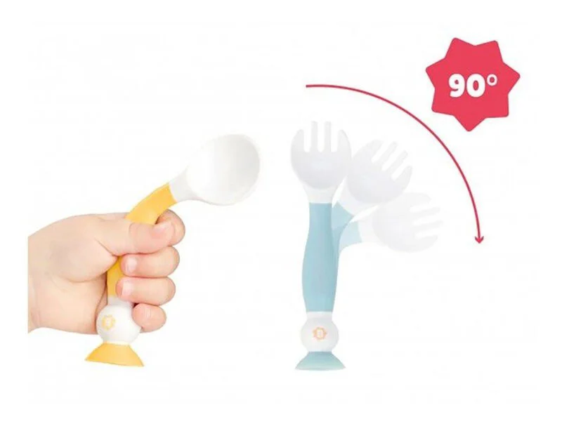 Set lingurita si furculita Badabulle flexibile