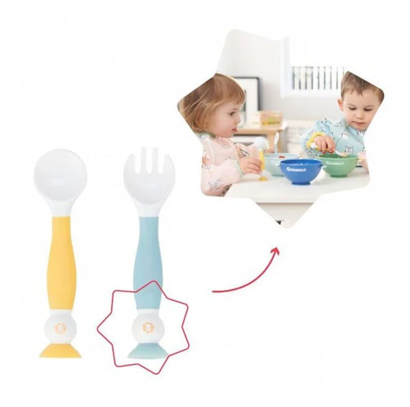 Set lingurita si furculita Badabulle flexibile