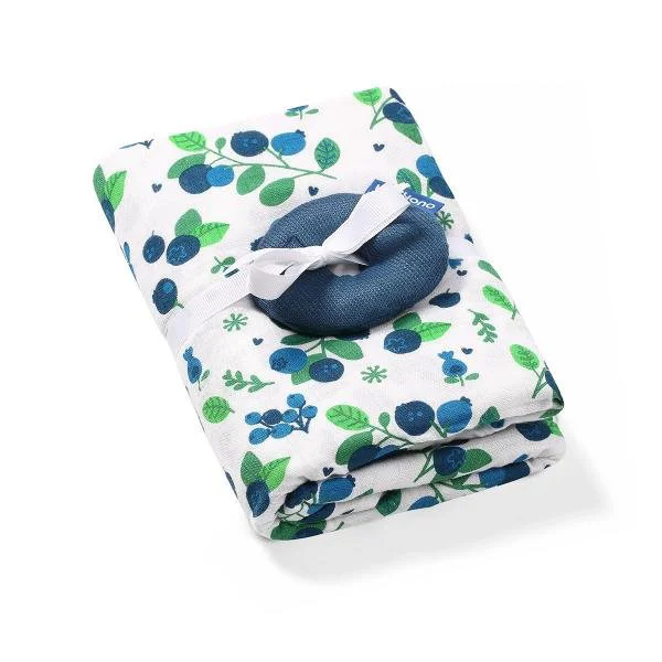 Одеяла для пеленания из бамбукового муслина BabyOno + погремушка