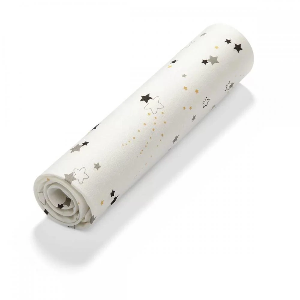 Бамбукoвaя простынь с резинкой BabyOno Stardust для детской кроватки, 120x60 см foto