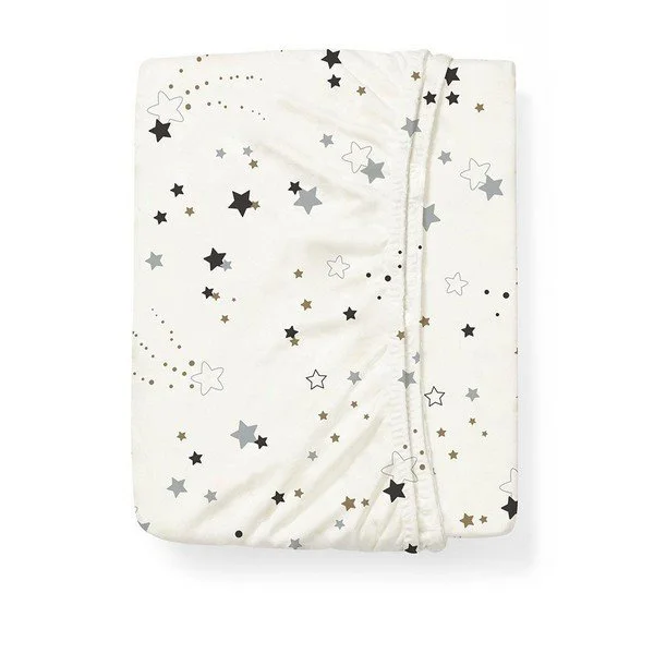 Бамбукoвaя простынь с резинкой BabyOno Stardust для детской кроватки, 120x60 см foto