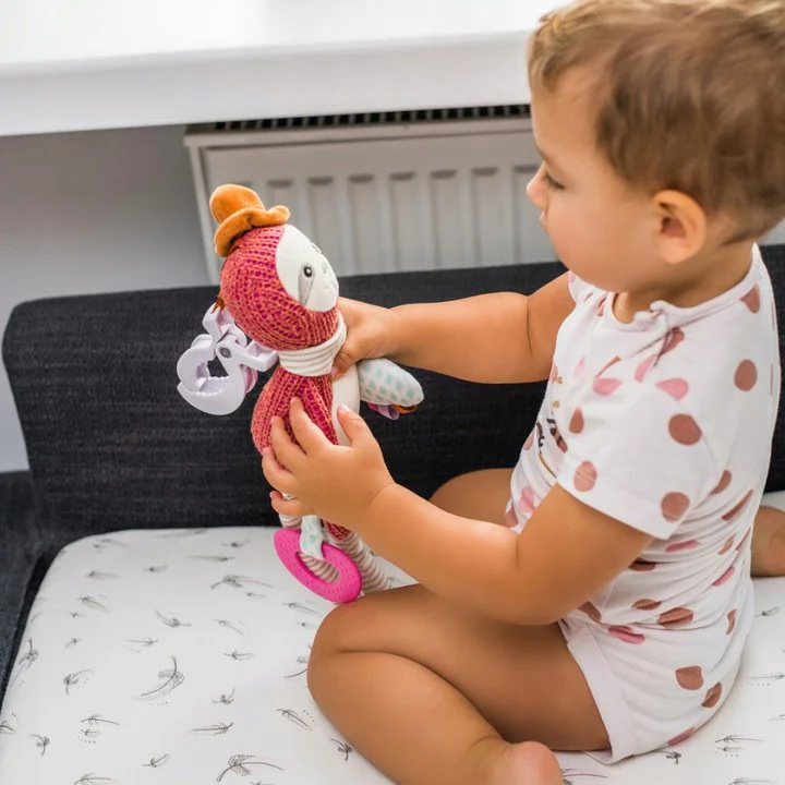 Бамбукoвaя простынь с резинкой BabyOno Перьинки для детской кроватки , 120x60 см foto