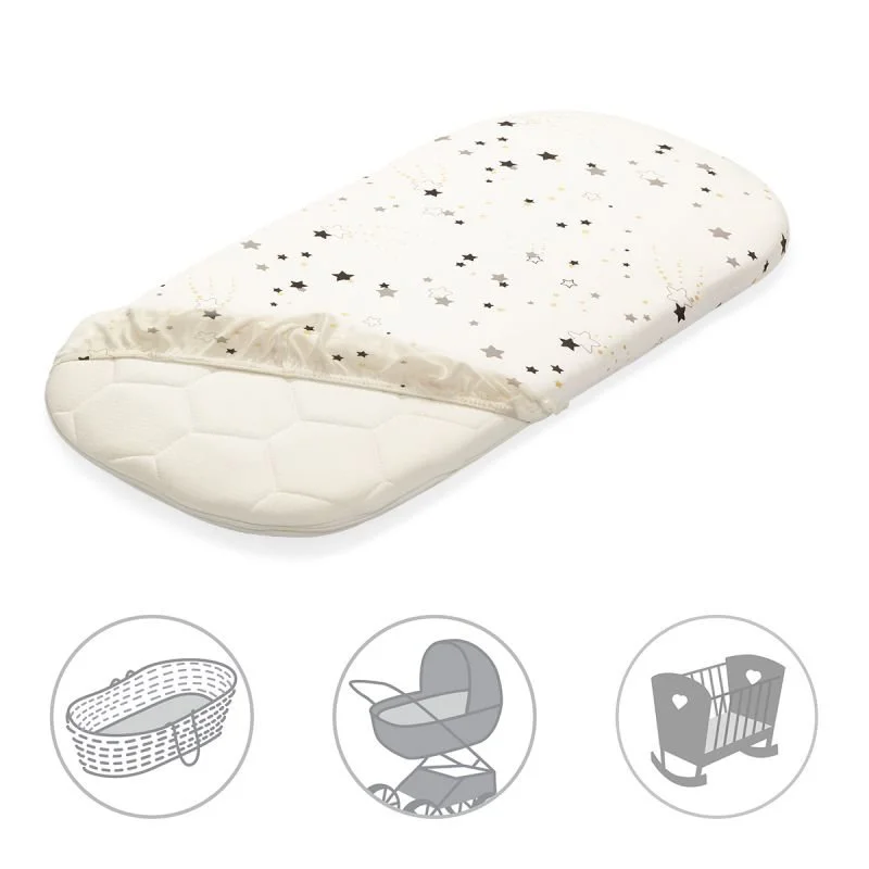 Set de cearsafuri din fibra de bambus BabyOno cu banda elastica (40x75 cm), 2 buc.