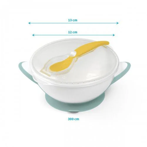 Тарелочка с присоской и ложечкой Babyono New foto