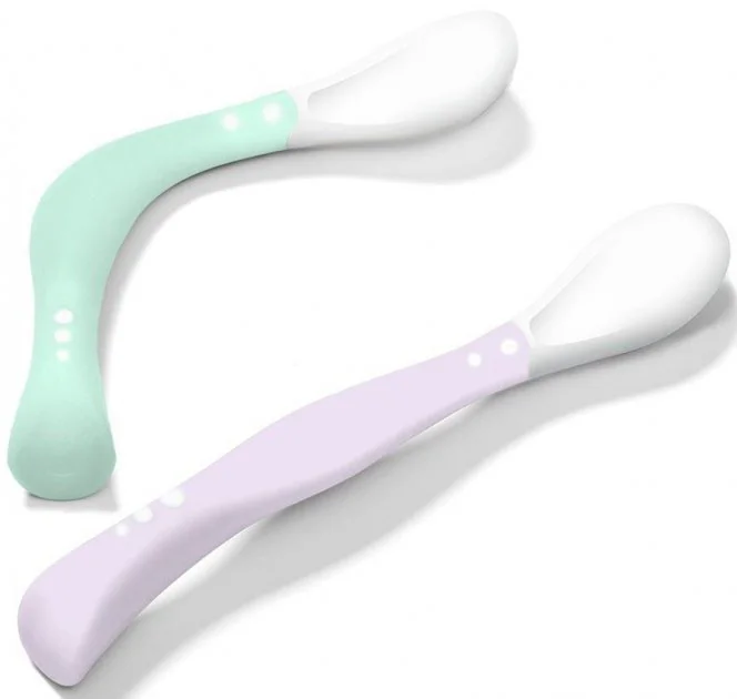 Ложечки пластичные с возможностью изменения формы BabyOno New фиолетовый, 2 шт foto