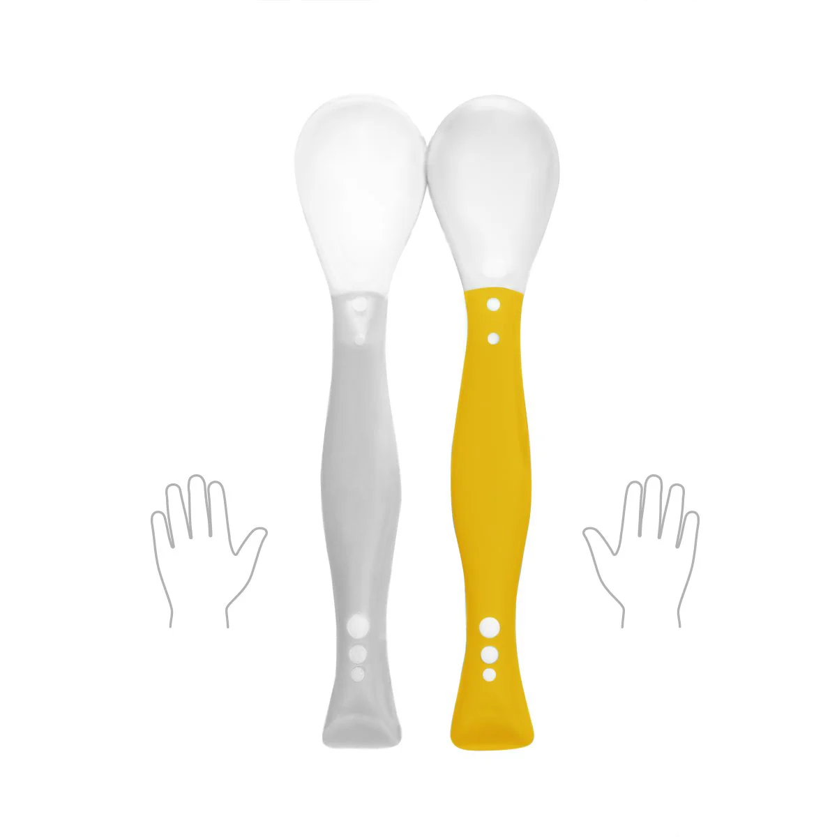 Ложки пластичные с возможностью изменения формы BabyOno New, 2 шт. foto