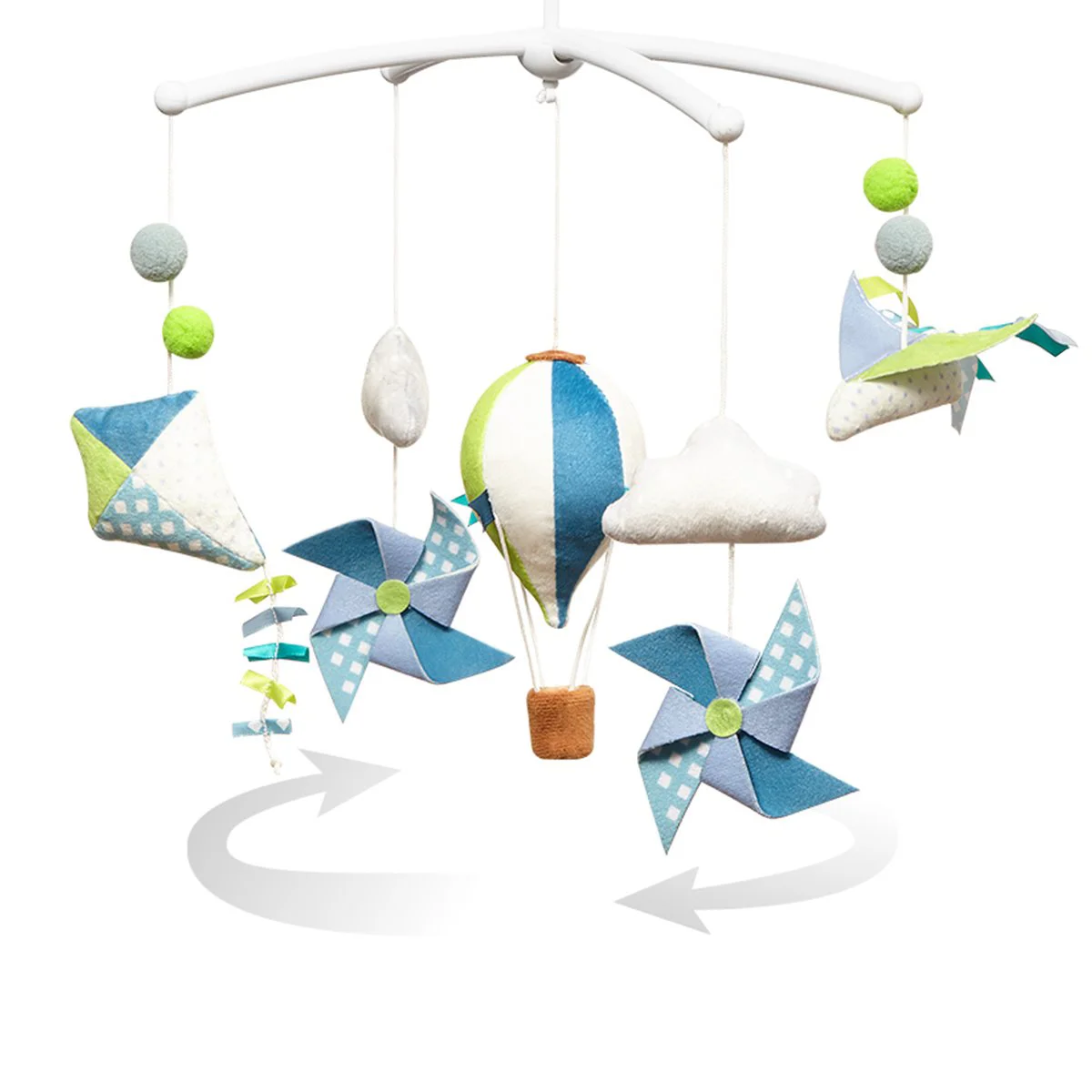 Карусель на кроватку с электронным механизмом Babyono Balloons
