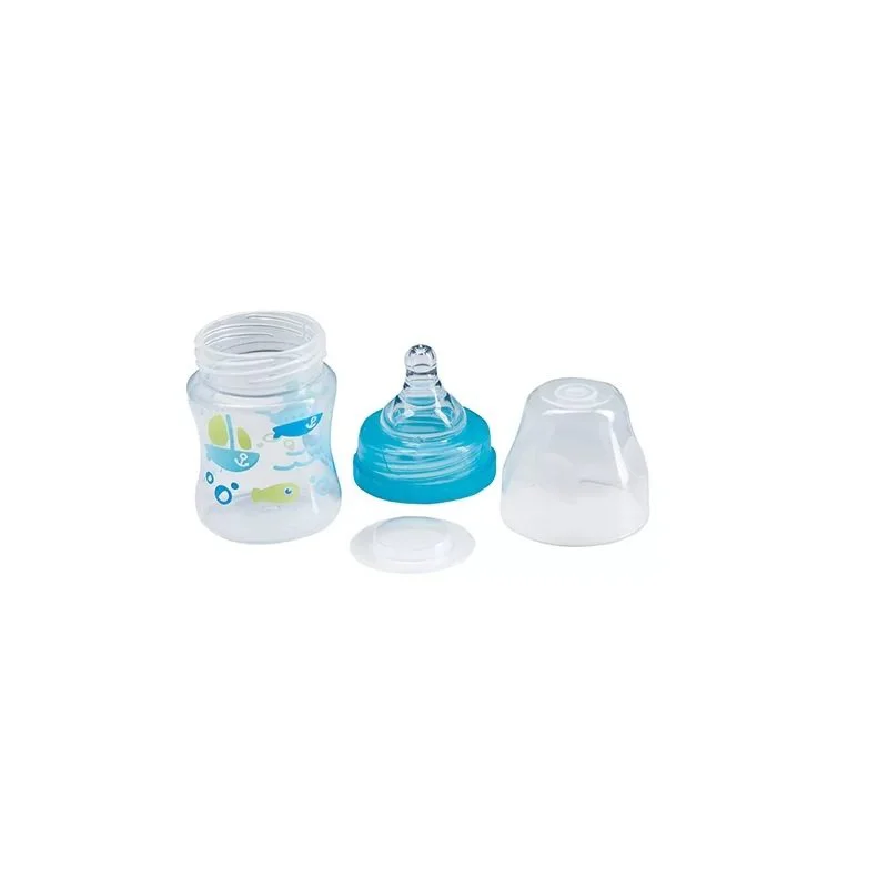 Biberon anticolici cu tetina BabyOno New 120ml, menta foto