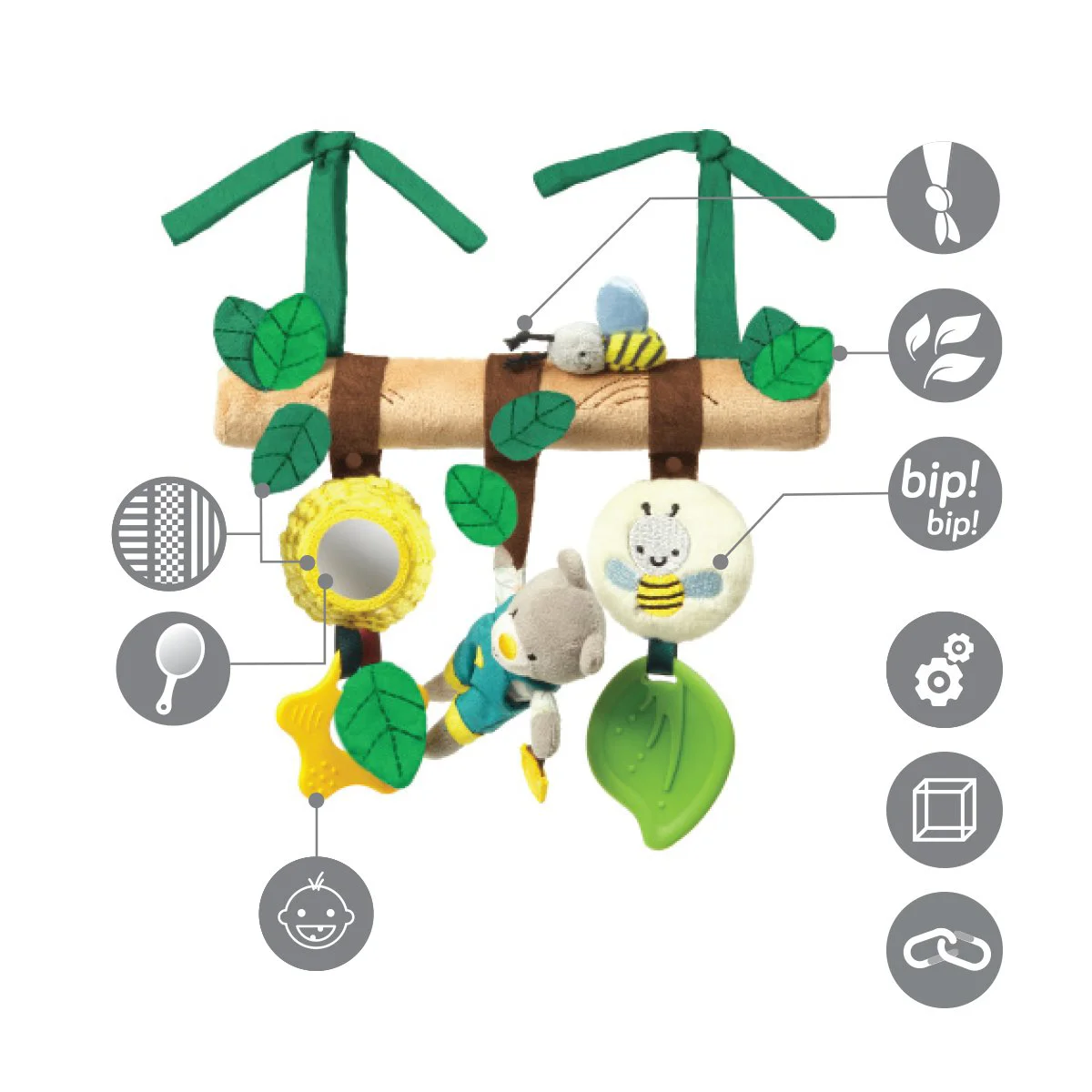 Jucarie educationala pentru carucioare BabyOno Teddy The Gardener foto