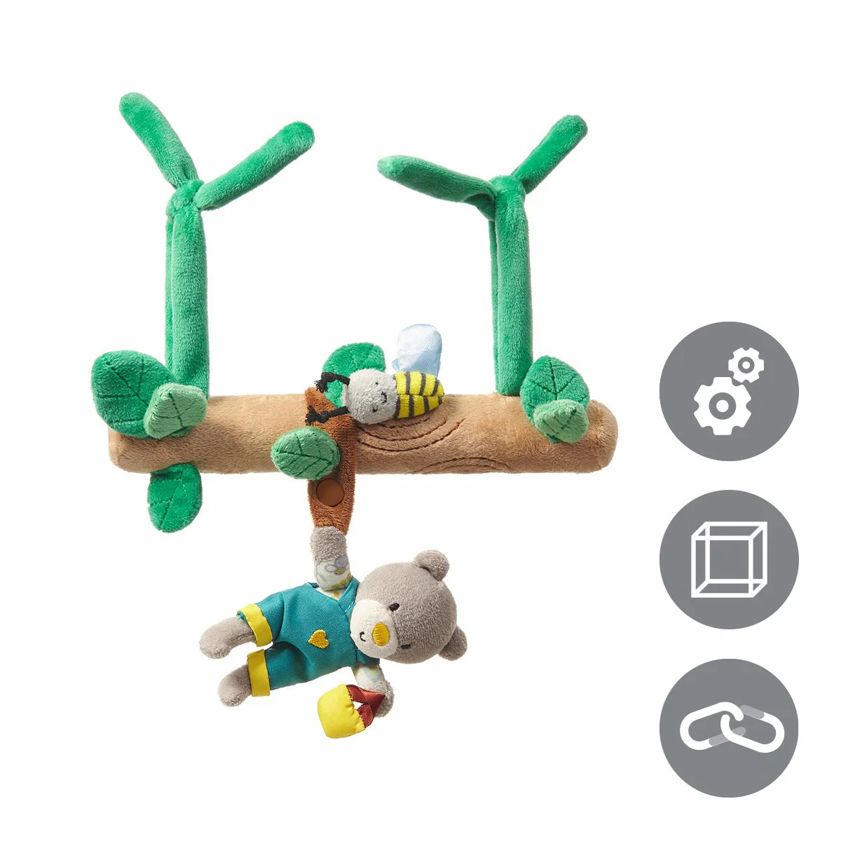 Jucarie educationala pentru carucioare BabyOno Teddy The Gardener foto