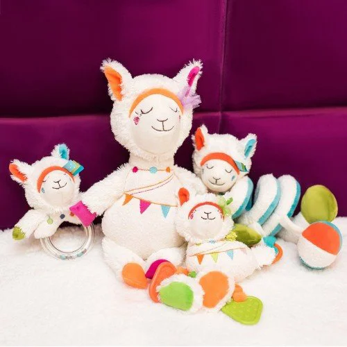 Jucarie din plus Babyono Lama Rita, prieten de somn, 35 cm foto