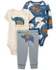 Carter's Set 3 piese Pantaloni si 2 body Elefanti