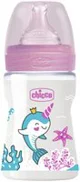 Пластиковая бутылка антиколиковая Chicco Girl Original Touch с силиконовой соской (0+ мec.), 150 мл