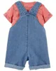 Carter's Set 2 piese Tricou si salopeta Animale foto
