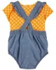 Carter's Set 2 piese Tricou si salopeta tip body portocaliu foto
