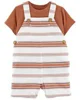 Carter's Set 2 piese Tricou si salopeta cu dungi foto