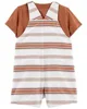 Carter's Set 2 piese Tricou si salopeta cu dungi foto