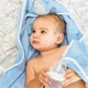 Prosop din veliur cu gluga BabyOno, 100x100 cm, albastru foto