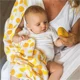 Pelincuta din fibra de bambus BabyOno+jucarie Orange, 120x120 cm