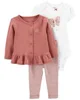 Carter's Set 3 piese Cardigan, pantaloni si body Fluturas
