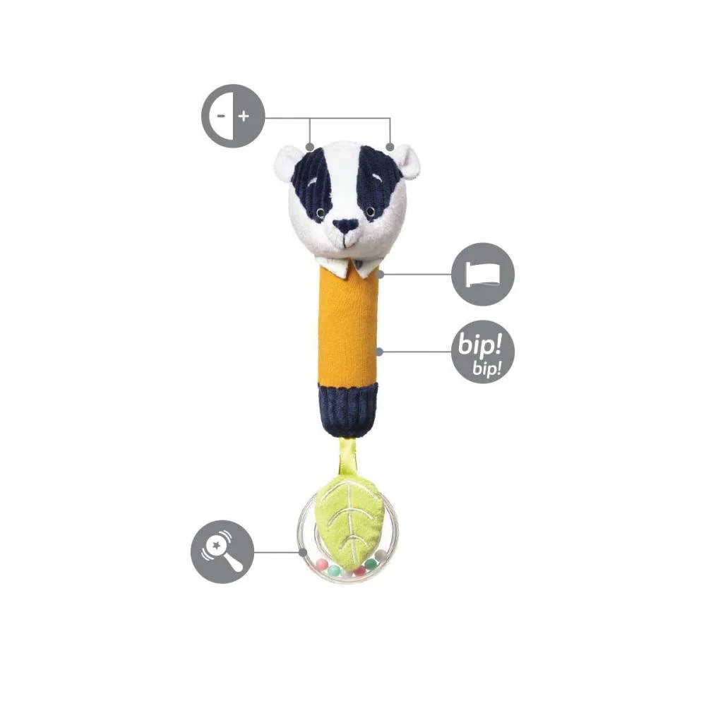 Jucarie de plus zornaitoare BabyOno Badger Edmund foto