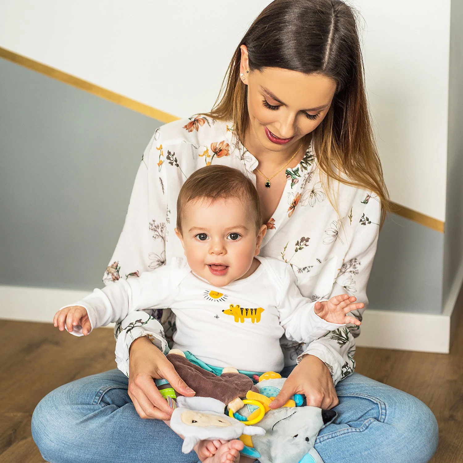 Jucarie imbratisari BabyOno Flat Mouse Kirstin foto