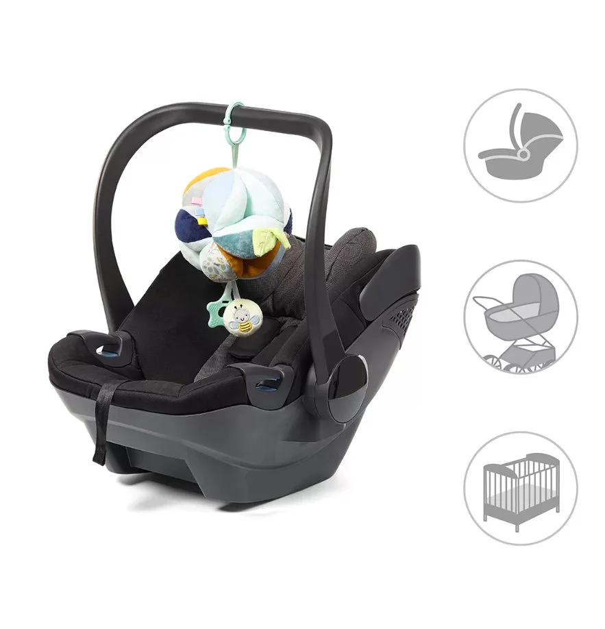 Jucarie zornaitoare cu suspensie pentru carucior BabyOno Minge Woodland (0+ luni) foto