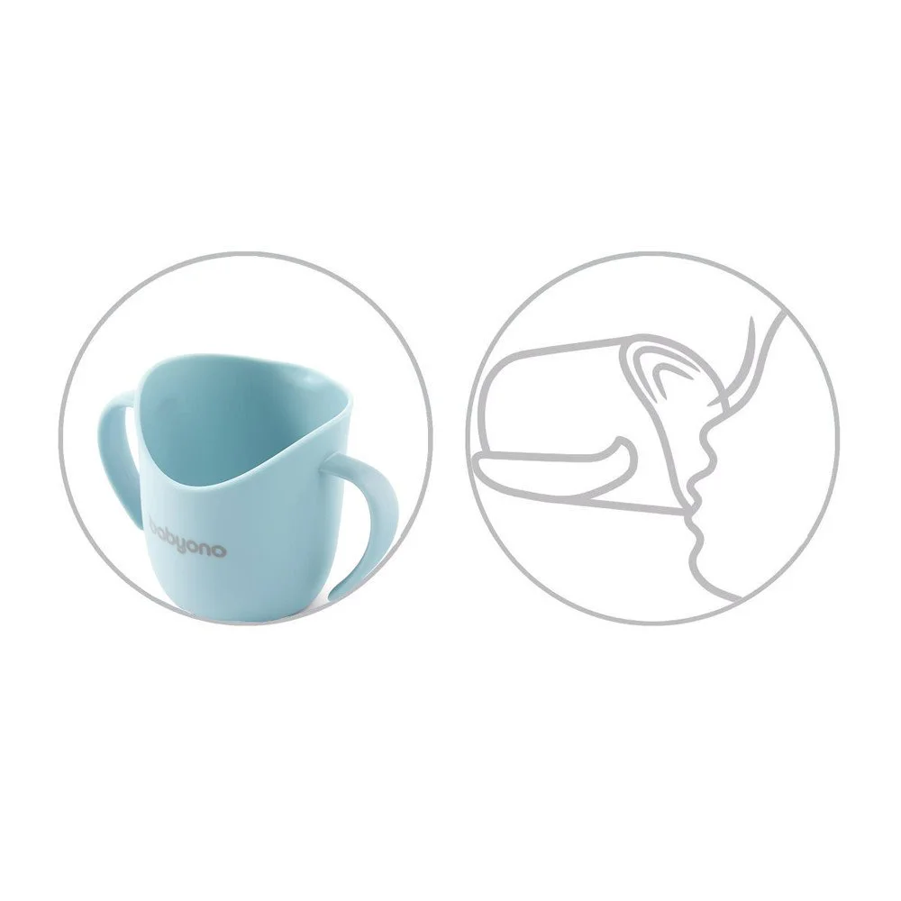 Cana ergonomica pentru incepatori BabyOno Blue (6+luni), 120 ml foto