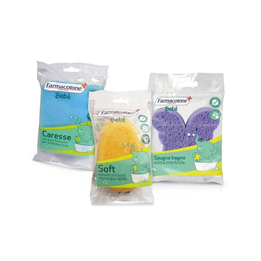 Губка для купания детская Farmacotone Bebe Soft, 12х8 см