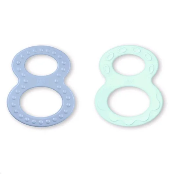 Inel gingival NUK Figura 8 (0+ luni), 2 buc.