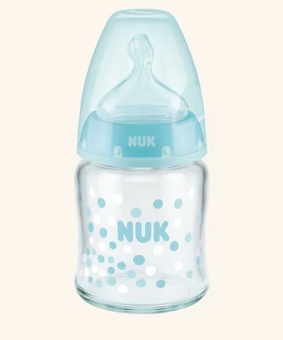 Бутылочка стеклянная NUK First Choice Plus с соской из силикона (0-6меc), 120 мл foto