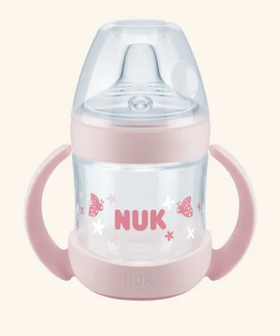 Обучающая бутылочка NUK Nature Sense с насадкой для питья из силикона (6-18 мес), 150 мл