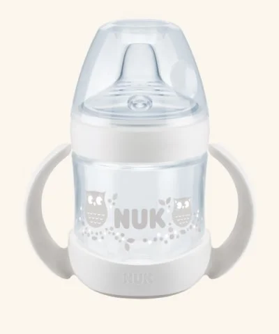 Обучающая бутылочка NUK Nature Sense с насадкой для питья из силикона (6-18 мес), 150 мл