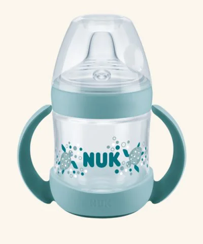 Обучающая бутылочка NUK Nature Sense с насадкой для питья из силикона (6-18 мес), 150 мл