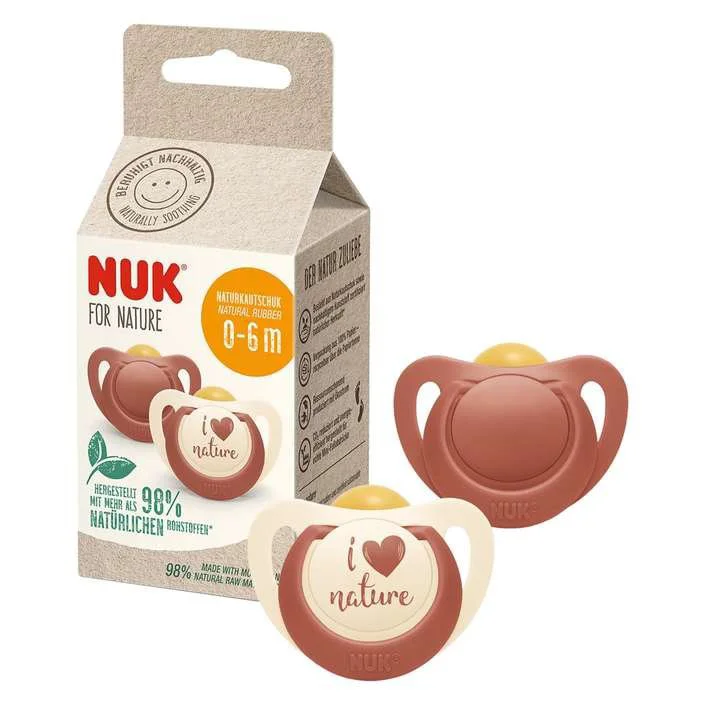 Соска-пустышка из латекса NUK Nature (6-18 мec), 2 шт. foto