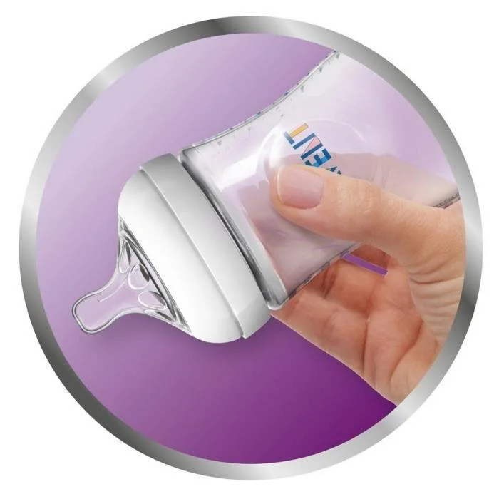 Бутылочка из пластика Philips AVENT Natural Антиколиковая, розовая, 260 мл foto
