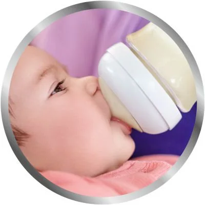 Бутылочка из пластика Philips AVENT Natural Антиколиковая, розовая, 260 мл foto
